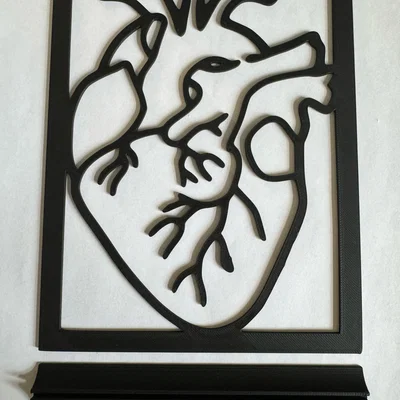 Mô hình trang trí trái tim nghệ thuật 3D độc đáo
