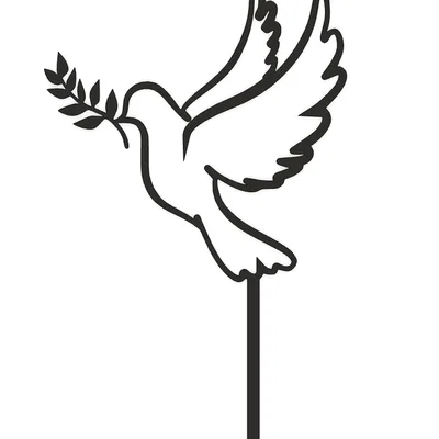 Mẫu in 3D cắm trang trí bánh hình chim bồ câu hòa bình tinh tế