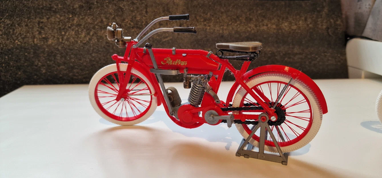 Mô hình Indian motorcycle single cilinder 1910 – Ed van der Heijden - Image 2