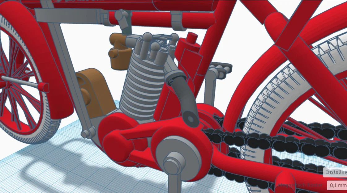 Mô hình Indian motorcycle single cilinder 1910 – Ed van der Heijden - Image 4