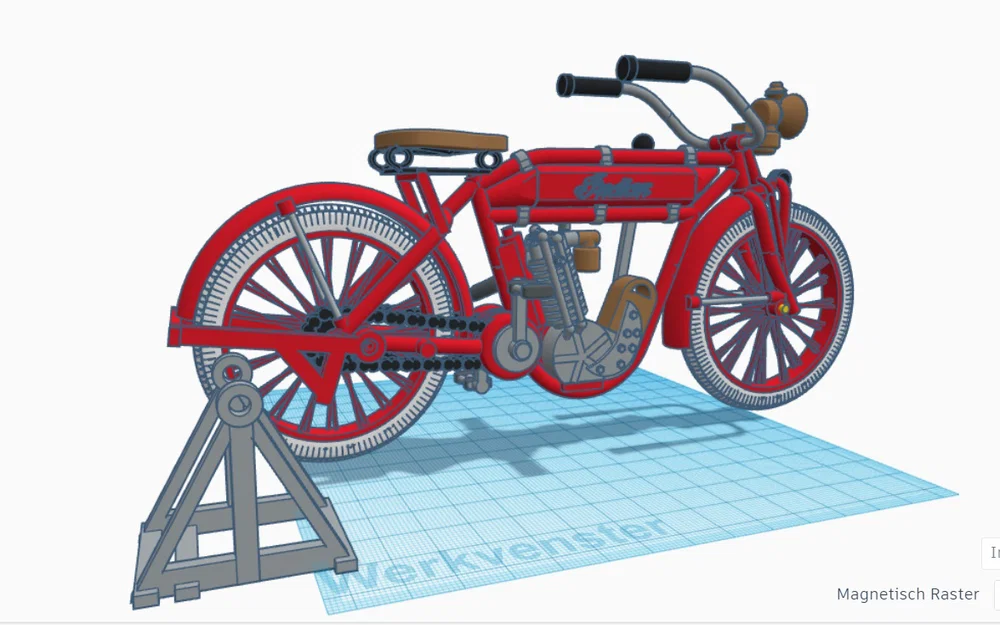 Mô hình Indian motorcycle single cilinder 1910 – Ed van der Heijden - Image 7