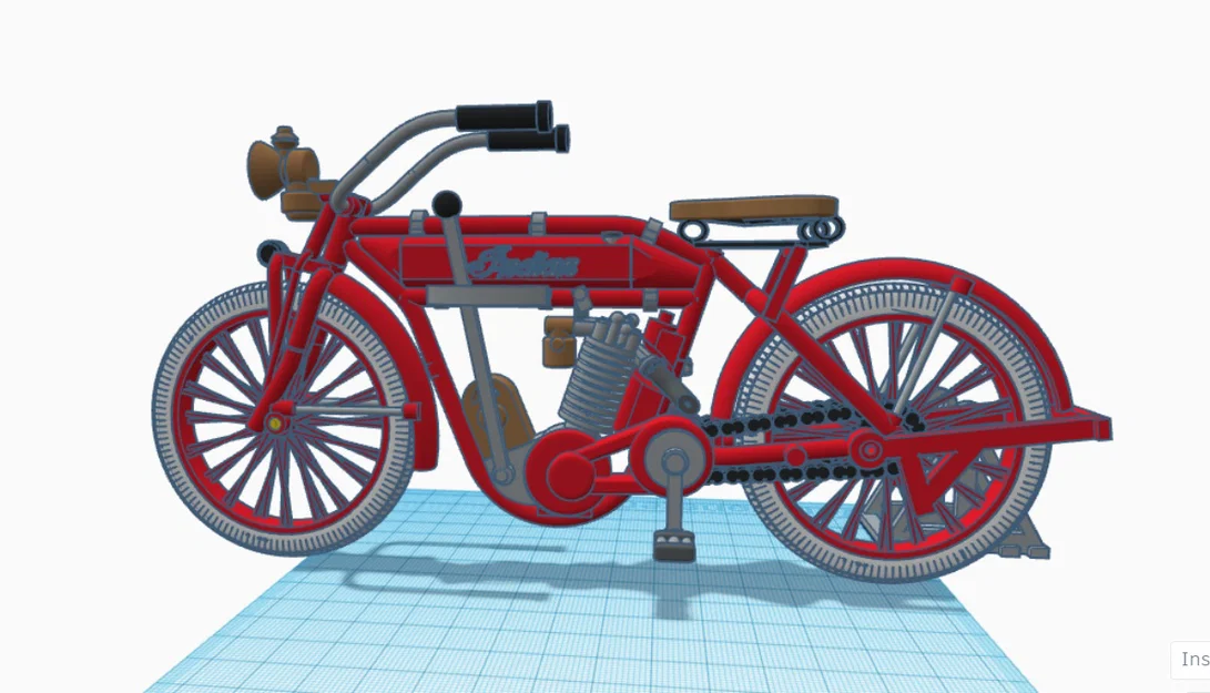 Mô hình Indian motorcycle single cilinder 1910 – Ed van der Heijden - Image 10