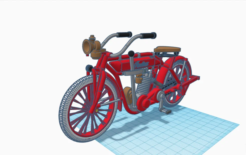 Mô hình Indian motorcycle single cilinder 1910 – Ed van der Heijden - Image 12