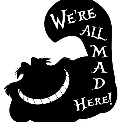 Mô hình trang trí treo tường Cheshire Cat - We're All Mad Here
