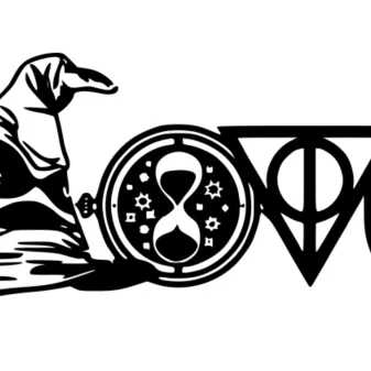 Mô hình trang trí chữ LOVE chủ đề Harry Potter in 3D cực chất