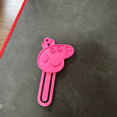 Mẫu in 3D kẹp sách Peppa Pig đa năng làm móc khóa cho bé