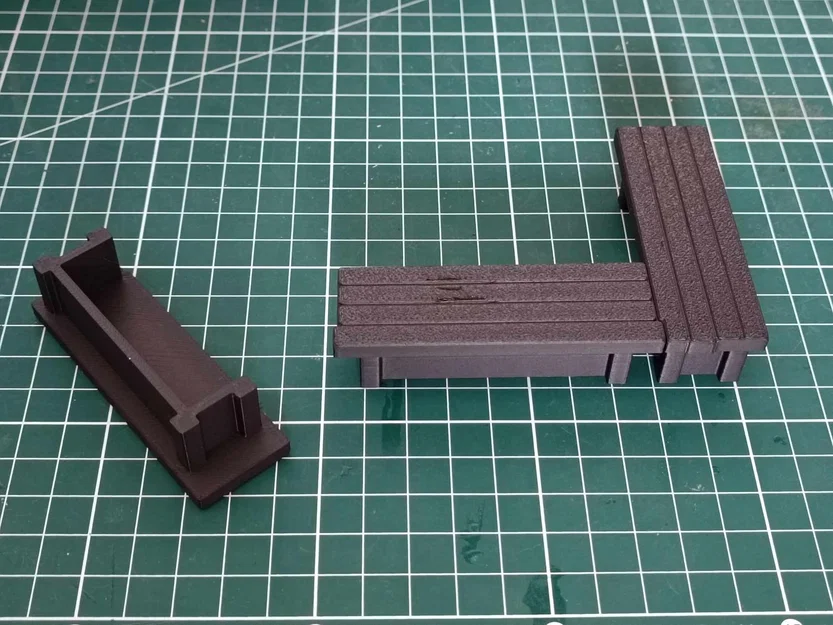 Mô hình ghế băng 1x3 cho bàn chơi game TTRPG - Image 3