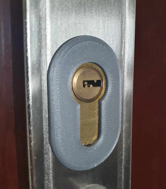 Ốp che ổ khóa Euro Cylinder (không dùng ốc vít) - Image 1