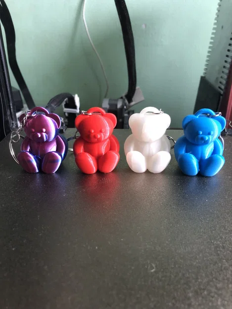 Móc khóa gấu Teddy mini 3D đáng yêu - Món quà nhỏ xinh tự in tại nhà - Image 2