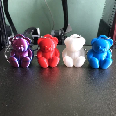 Móc khóa gấu Teddy mini 3D đáng yêu - Món quà nhỏ xinh tự in tại nhà