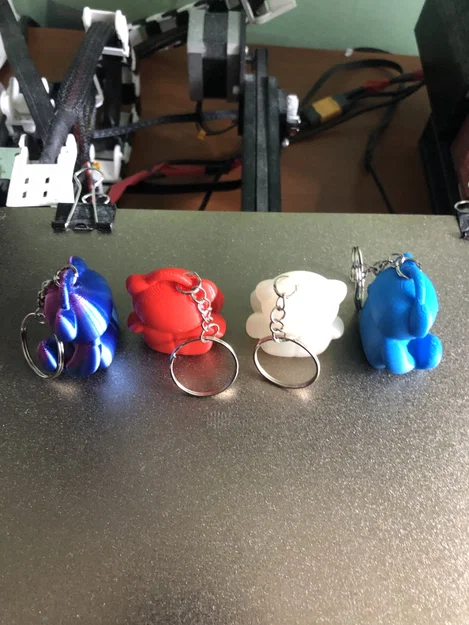Móc khóa gấu Teddy mini 3D đáng yêu - Món quà nhỏ xinh tự in tại nhà - Image 3