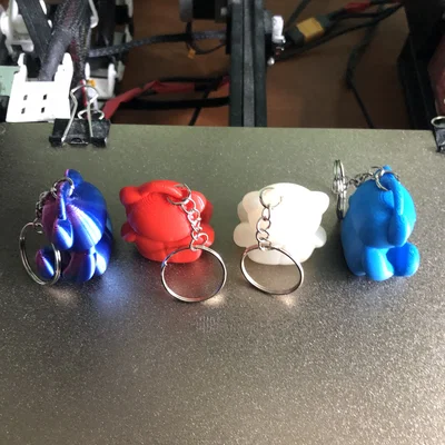 Móc khóa gấu Teddy mini 3D đáng yêu - Món quà nhỏ xinh tự in tại nhà