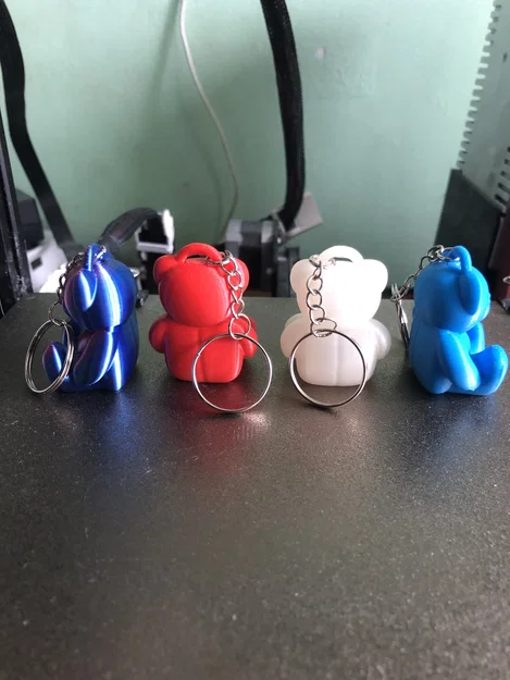 Móc khóa gấu Teddy mini 3D đáng yêu - Món quà nhỏ xinh tự in tại nhà - Image 4