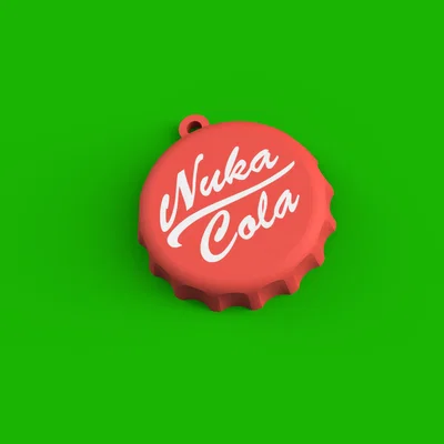 Móc khóa nắp chai Nuka Cola (Fallout) - File in 3D cực chất