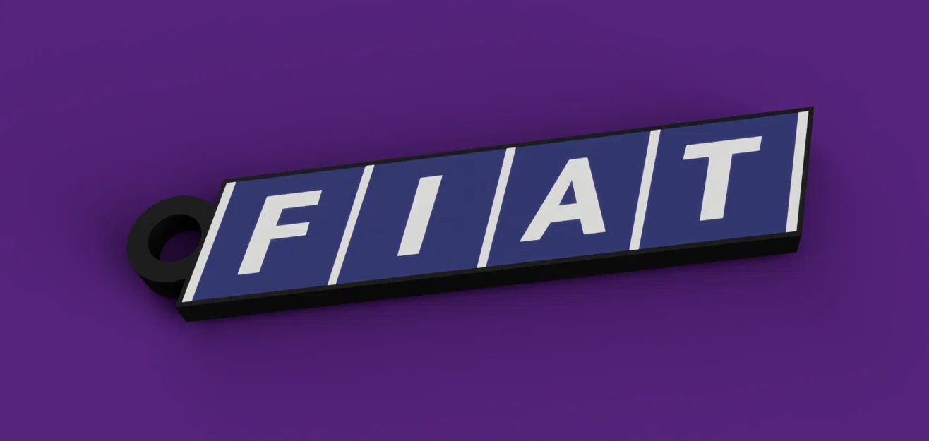 Móc khóa logo FIAT cổ điển - File in 3D độc đáo cho người yêu xe - Image 1