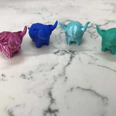 Đầu bút chì Bò Highland (Highland Cow Pencil Topper)