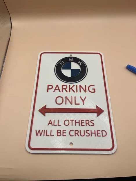 Bảng “BMW Parking Only” (Chỉ đậu xe BMW) - Image 2