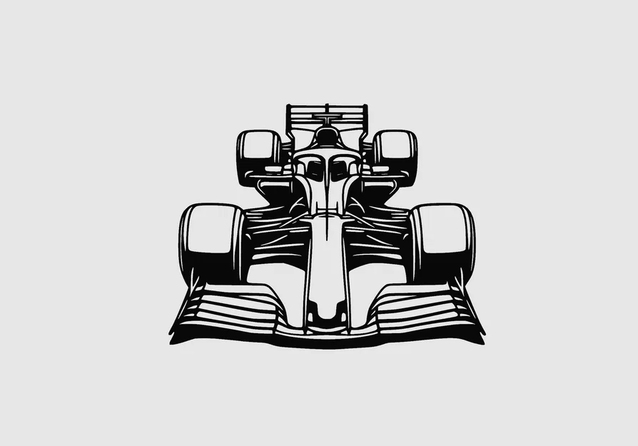 Trang trí line art xe Formula One (F1) treo tường - Image 1