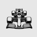 Trang trí line art xe Formula One (F1) treo tường - Thumbnail 1