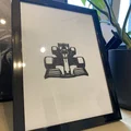 Trang trí line art xe Formula One (F1) treo tường - Thumbnail 2