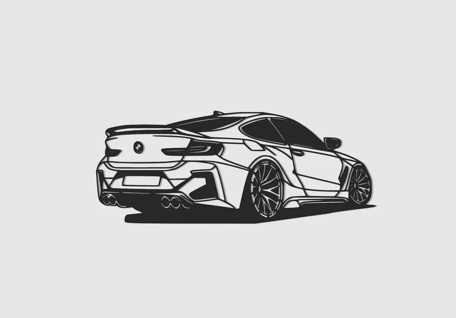 Trang trí Line Art xe thể thao (Sport car Line art decoration) - Image 1