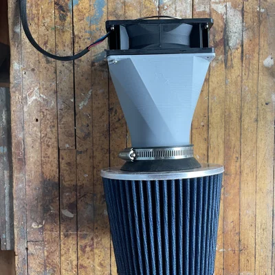 Bộ chuyển đổi quạt 120mm sang lọc gió 3 inch tự chế
