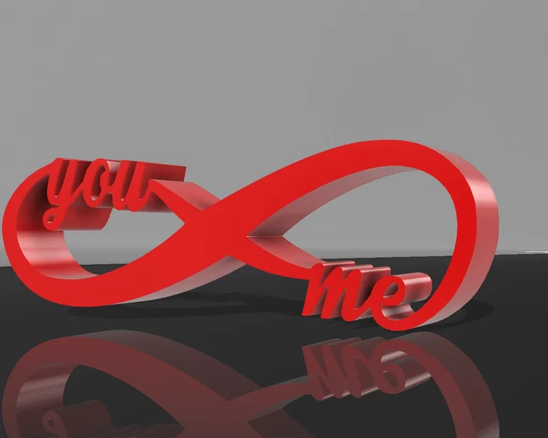 Mô hình in 3D nghệ thuật You and Me - Biểu tượng tình yêu vĩnh cửu - Image 1