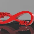 Mô hình in 3D nghệ thuật You and Me - Biểu tượng tình yêu vĩnh cửu - Thumbnail 1
