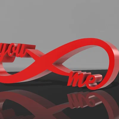 Mô hình in 3D nghệ thuật You and Me - Biểu tượng tình yêu vĩnh cửu