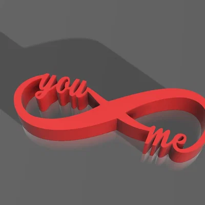 Mô hình in 3D nghệ thuật You and Me - Biểu tượng tình yêu vĩnh cửu