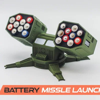Bệ phóng tên lửa pin – AAA & AA – xoay 360°