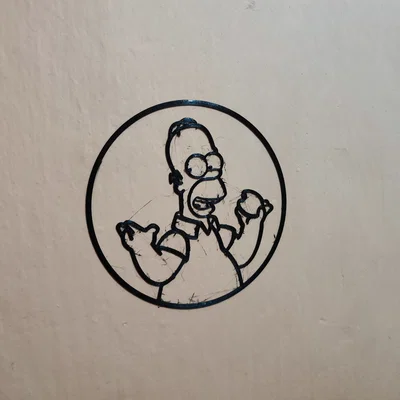Mô hình tranh treo tường Homer Simpson in 3D độc đáo