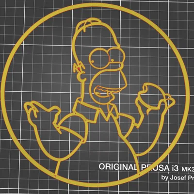 Mô hình tranh treo tường Homer Simpson in 3D độc đáo