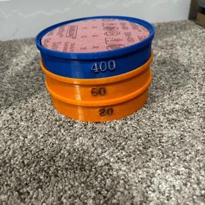 Khay đựng giấy nhám đĩa 5 inch in 3D tiện lợi