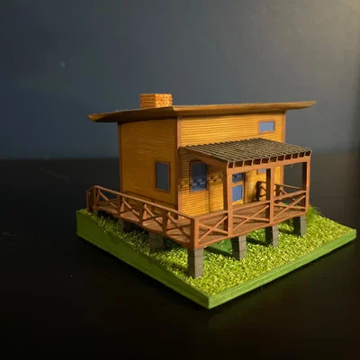 Mô hình Camping House xinh xắn cho sa bàn kiến trúc và tabletop