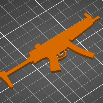 Mô hình 3D HK MP5 độc đáo - Dùng làm tranh treo tường hoặc móc khóa