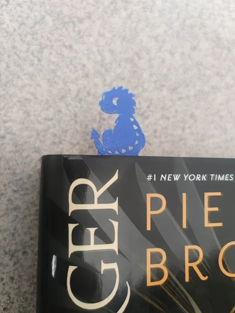 Mẫu in 3D kẹp sách hình rồng con dễ thương (Baby Dragon Bookmark) - Image 2