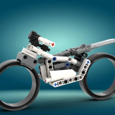 Xe Máy Hubless (Bánh xe tương thích LEGO & hướng dẫn lắp ráp)