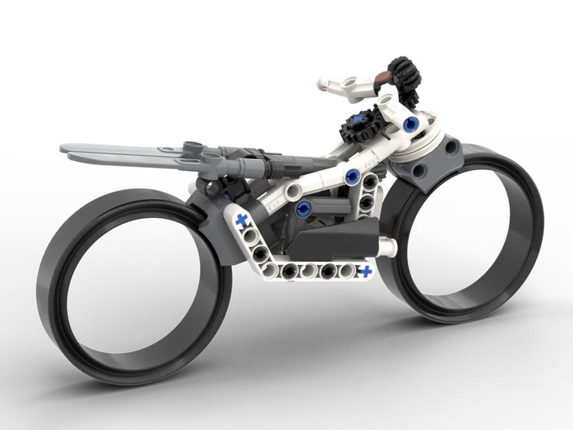 Xe Máy Hubless (Bánh xe tương thích LEGO & hướng dẫn lắp ráp) - Image 2