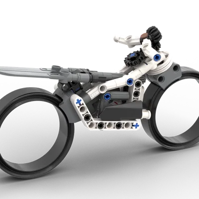 Xe Máy Hubless (Bánh xe tương thích LEGO & hướng dẫn lắp ráp)