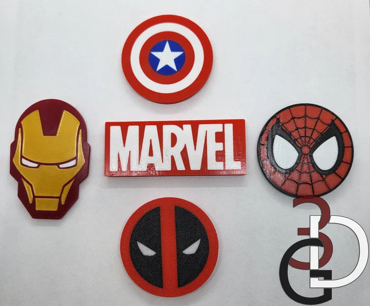 Nam châm/Coaster chủ đề Marvel (Bộ 1) - Image 1