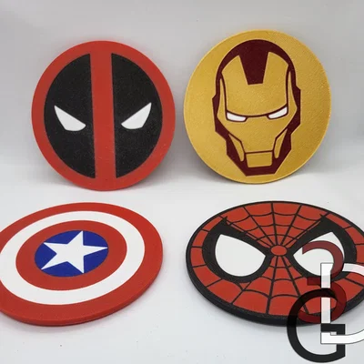 Nam châm/Coaster chủ đề Marvel (Bộ 1)