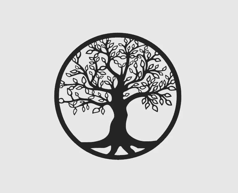 Mẫu tranh treo tường Tree of Life 3D tinh tế dễ in - Image 1