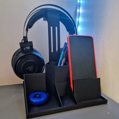 Giá treo tai nghe kèm ngăn chứa (Headphone Stand with storage)