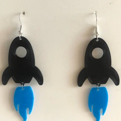 Bông tai Tàu Vũ Trụ (EARRING SPACESHIP NAVE ESPACIAL PENDANT)
