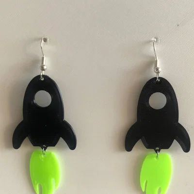 Bông tai Tàu Vũ Trụ (EARRING SPACESHIP NAVE ESPACIAL PENDANT)