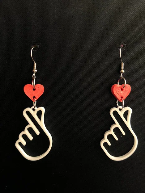 Bông tai K-pop Korean Love (pendientes aros) – Earring K-pop korean love pendientes aros - Image 1