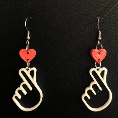 Bông tai K-pop Korean Love (pendientes aros) – Earring K-pop korean love pendientes aros