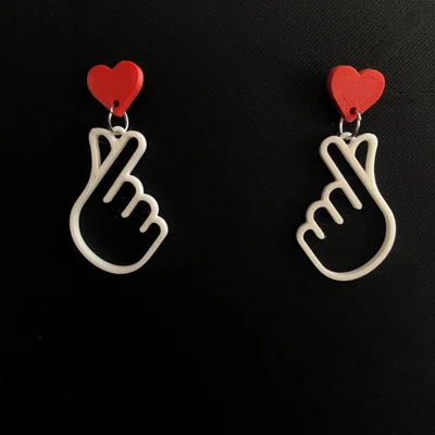 Bông tai K-pop Korean Love (pendientes aros) – Earring K-pop korean love pendientes aros