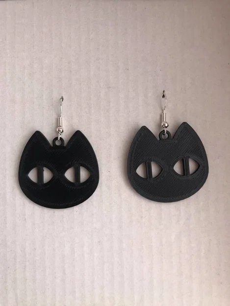 Bông tai/Móc khóa mèo đơn giản (Earring Cat pendant aros gato) - Image 1